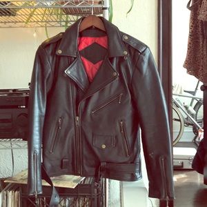 Leather Jacket, quilted lining, Straight to Hell